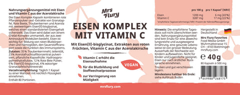 Eisen Komplex mit Vitamin C Kapseln